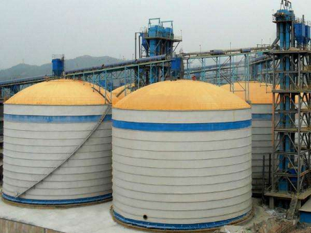 水泥鋼板倉(cāng) 湖南邵陽大型連體鋼板庫(kù)建設(shè)工程